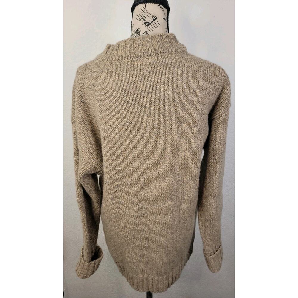 Vintage Gaeltarra Wool Sweater Sz 44" Aran Knit Irish Handloomed Fisherman - Picture 6 of 9